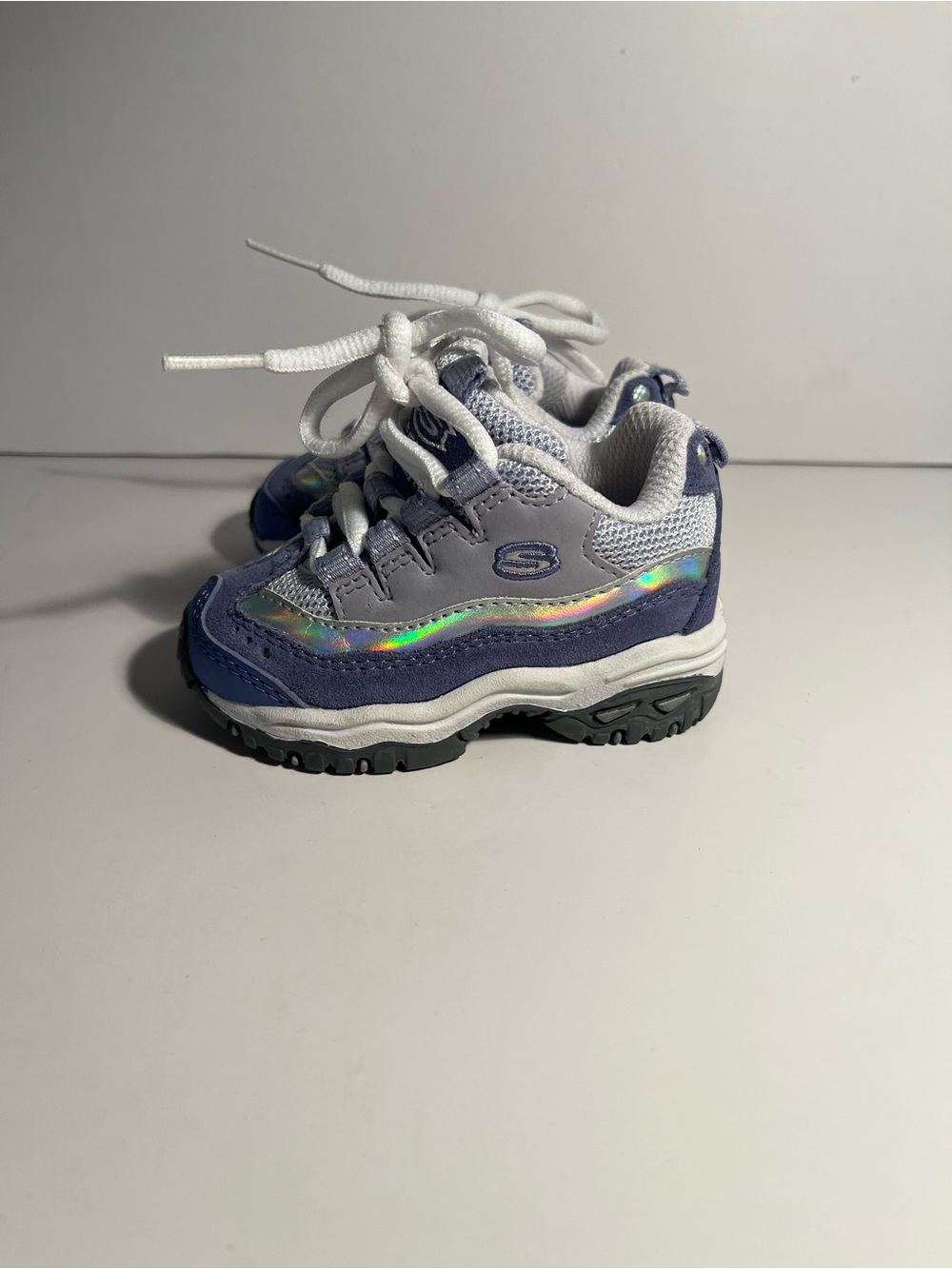 Skechers BABY Purple Iridescent Trainer Sneakers size 3 🎀🎀🎀